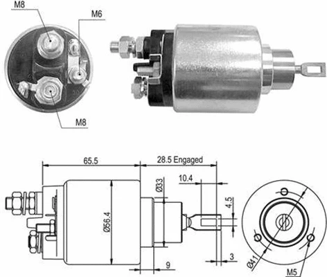 Starterio solenoidinis jungiklis MAGNETI MARELLI 940113050429