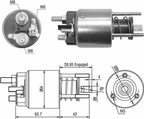 Starterio solenoidinis jungiklis MAGNETI MARELLI 940113050453