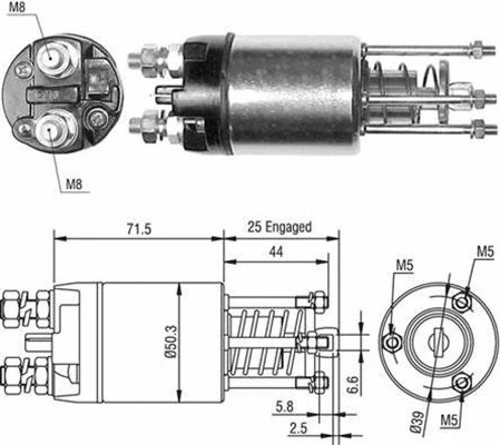 Starterio solenoidinis jungiklis MAGNETI MARELLI 940113050460