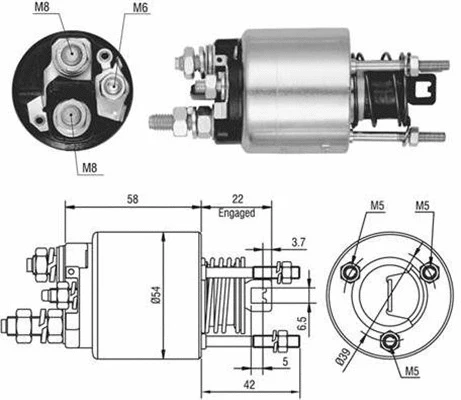 Starterio solenoidinis jungiklis MAGNETI MARELLI 940113050526