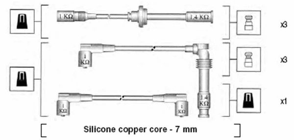 Uždegimo laidų komplektas MAGNETI MARELLI 941045390524