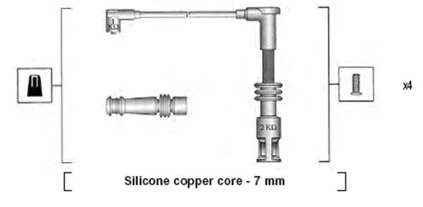 Uždegimo laidų komplektas MAGNETI MARELLI 941045430528