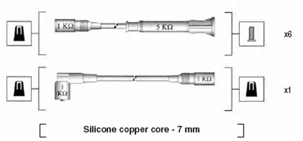 Uždegimo laidų komplektas MAGNETI MARELLI 941075050547