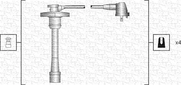 Uždegimo laidų komplektas MAGNETI MARELLI 941318111188