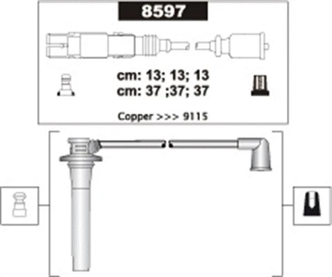 Uždegimo laidų komplektas MAGNETI MARELLI 941318111303